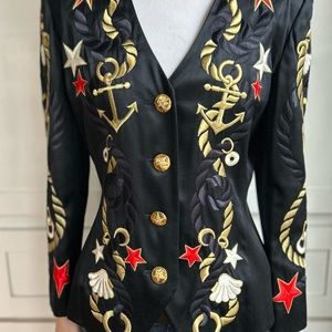 Escada embroidered Nautical jacket